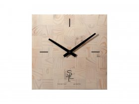 Часы настенные SLT 5196 CHESS WHITE WOOD в Пушном - pushnoj.mebel-nsk.ru | фото