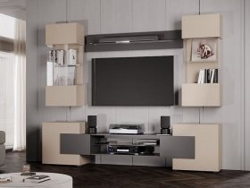 Гостиная Фэнтези (кашемир/графит) в Пушном - pushnoj.mebel-nsk.ru | фото