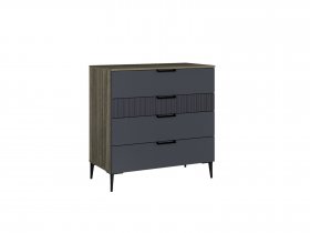 Комод 900 4ящ. Км052.0.001 Борнео (джара темная/хангва) в Пушном - pushnoj.mebel-nsk.ru | фото