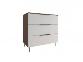 Комод 900 Роза (орех франклин карамельный/бежевый скин) в Пушном - pushnoj.mebel-nsk.ru | фото
