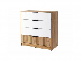 Комод КМ-001 Ивис (дуб крафт золотой/белый) в Пушном - pushnoj.mebel-nsk.ru | фото