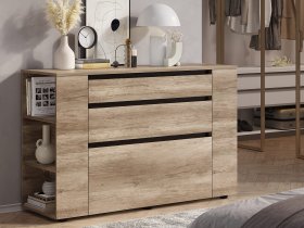 Комод КМ-06 Энигма (венге/дуб каньон) в Пушном - pushnoj.mebel-nsk.ru | фото