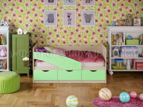 Кровать детская Бабочки 1,8 м в Пушном - pushnoj.mebel-nsk.ru | фото