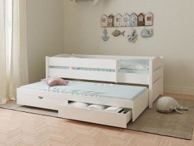 Кровать двухуровневая с ящиками «Лапландия» в Пушном - pushnoj.mebel-nsk.ru | фото
