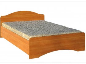Кровать двуспальная 1,6м-1 (круглая спинка) в Пушном - pushnoj.mebel-nsk.ru | фото