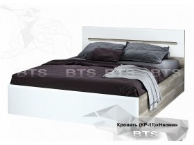 Кровать двуспальная 1,6 м  Наоми КР-11 в Пушном - pushnoj.mebel-nsk.ru | фото