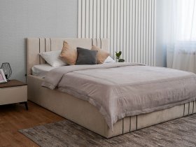 Кровать двуспальная 1,8м с подъем. мех. Леванте в Пушном - pushnoj.mebel-nsk.ru | фото