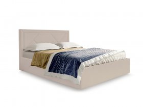 Кровать мягкая 1,6 Сиеста стандарт, вар.2 в Пушном - pushnoj.mebel-nsk.ru | фото