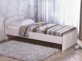 Кровать односпальная 80 с низкой спинкой (ясень шимо светлый) в Пушном - pushnoj.mebel-nsk.ru | фото