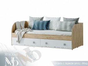 Кровать с ящиками Тренд КР-01 в Пушном - pushnoj.mebel-nsk.ru | фото