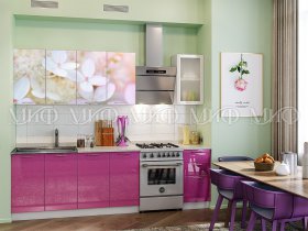Кухонный гарнитур Вишневый цвет в Пушном - pushnoj.mebel-nsk.ru | фото
