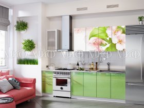 Кухонный гарнитур Яблоневый цвет в Пушном - pushnoj.mebel-nsk.ru | фото