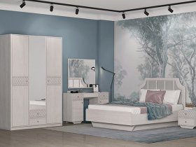 Модульная спальня Лоренцо в Пушном - pushnoj.mebel-nsk.ru | фото
