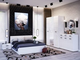 Модульная спальня Нэнси NEW в Пушном - pushnoj.mebel-nsk.ru | фото