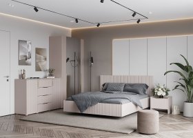 Модульная спальня «Тефия» (тефия/софт сантьяго) в Пушном - pushnoj.mebel-nsk.ru | фото