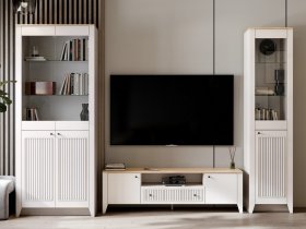 Модульная стенка Валенсия в Пушном - pushnoj.mebel-nsk.ru | фото
