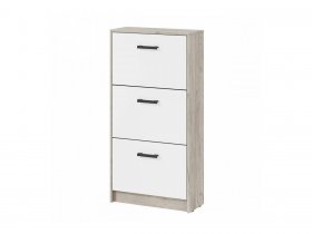 Обувница ОБ-2 Вега (дуб крафт серый/белый) в Пушном - pushnoj.mebel-nsk.ru | фото
