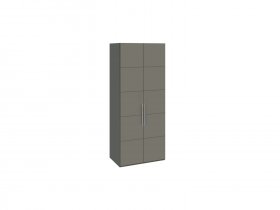 Шкаф для одежды с 2 дверями Наоми (джут/фон серый) СМ-208.07.03 в Пушном - pushnoj.mebel-nsk.ru | фото