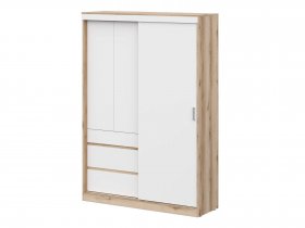 Шкаф-купе (1,5м) Брауни (дуб делано/белый) в Пушном - pushnoj.mebel-nsk.ru | фото