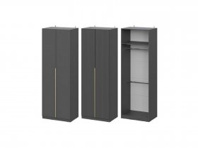 Шкаф ШК-75 Эккервуд (графит) в Пушном - pushnoj.mebel-nsk.ru | фото