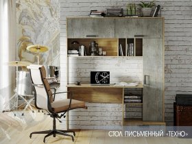 Стол письменный  Техно в Пушном - pushnoj.mebel-nsk.ru | фото