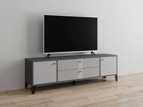 Тумба под ТВ Парус-10 (графит/светло-серый) в Пушном - pushnoj.mebel-nsk.ru | фото