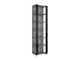 Угловой терминал к шкафам-купе вставка черное стекло Е1 в Пушном - pushnoj.mebel-nsk.ru | фото